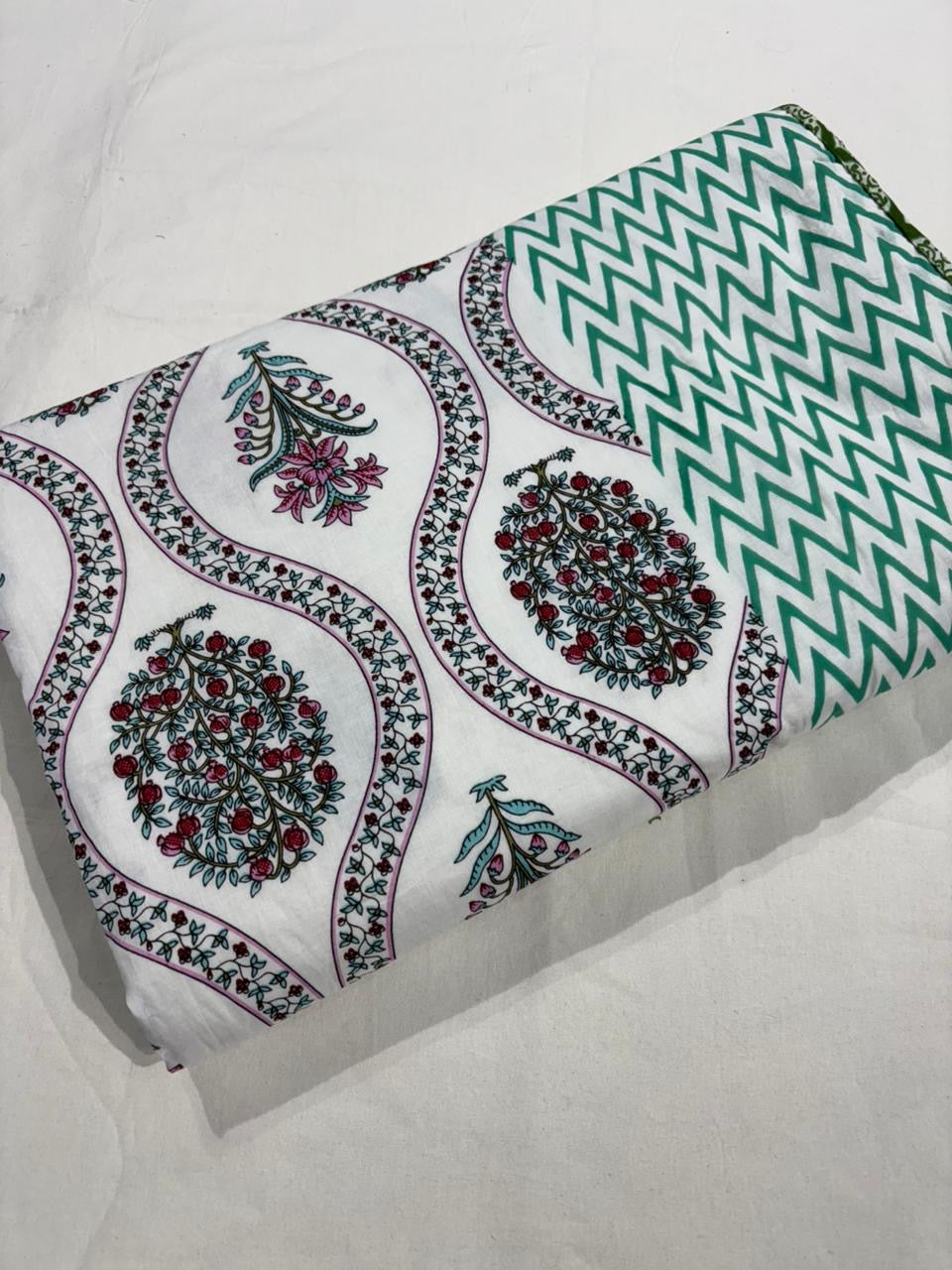 Handblock Printed Cotton Dohar Single Bed 60x90 | 3 Layer Pure Cotton Summer Dohar | Natural Soft Lightweight Blanket – The Handblock Jaipur