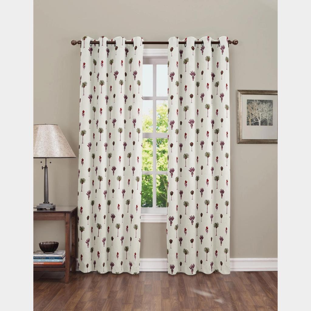 Pure Cotton Hand Block Print Curtains | South Murgan Fabric Curtains | 4'x5', 4'x7', 4'x9' Sizes (2 pcs) | Custom Curtains | The Handblock Jaipur