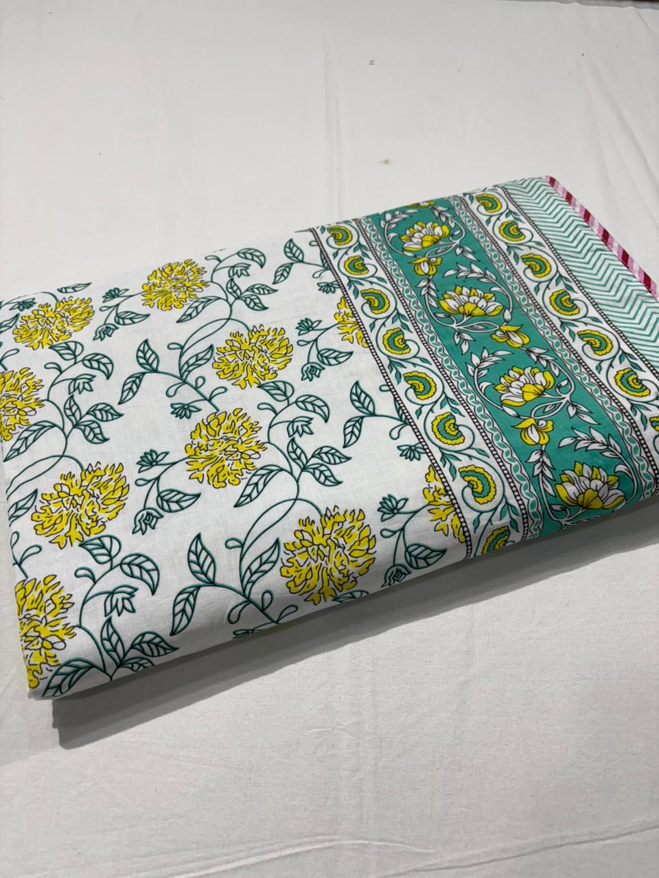 King Size Cotton Dohar 90×108 | 3 Layer Reversible Handblock Printed Double Bed Dohar | Pure Cotton Summer Quilt | Lightweight AC Dohar by The Handblock Jaipur