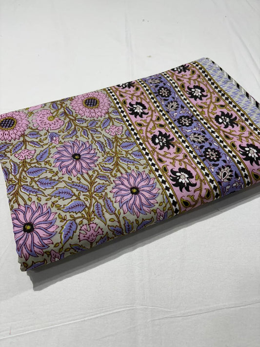 King Size Cotton Dohar 90×108 | 3 Layer Reversible Handblock Printed Double Bed Dohar | Pure Cotton Summer Quilt | Lightweight AC Dohar by The Handblock Jaipur