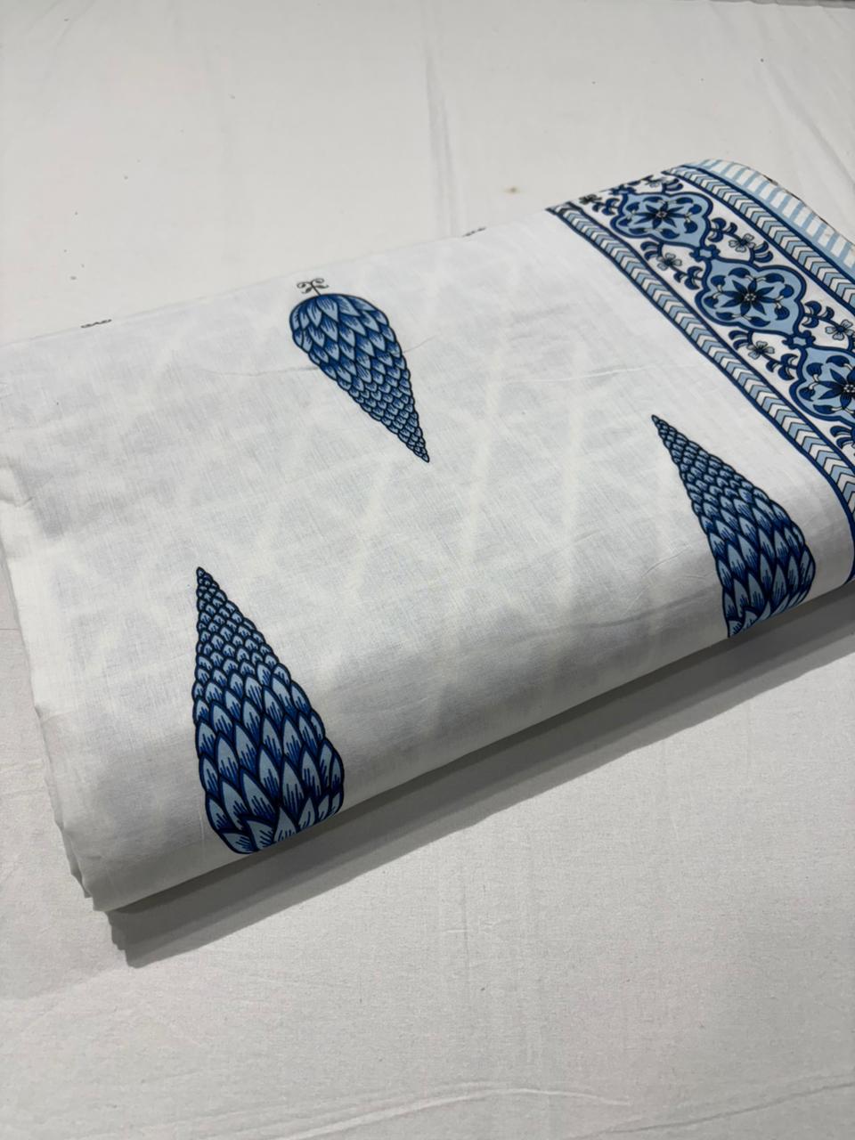 King Size Cotton Dohar 90×108 | 3 Layer Reversible Handblock Printed Double Bed Dohar | Pure Cotton Summer Quilt | Lightweight AC Dohar by The Handblock Jaipur