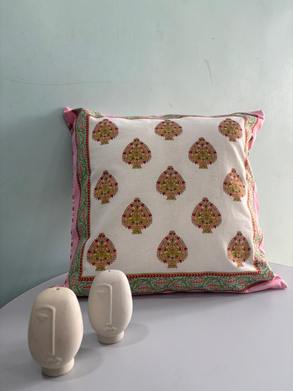 Premium South Cotton Cushion Covers Set – 16x16 Inches | Double-Sided Printed | Set of 5 Decorative Cushions