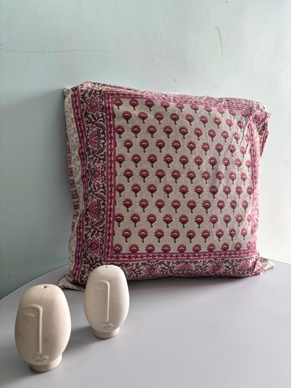 Premium South Cotton Cushion Covers Set – 16x16 Inches | Double-Sided Printed | Set of 5 Decorative Cushions