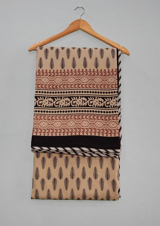 Handblock Cotton Dohar Single Bed 60x90 | 3 Layer Pure Cotton Falaline Lightweight Summer Blanket | Handmade by The Handblock Jaipur