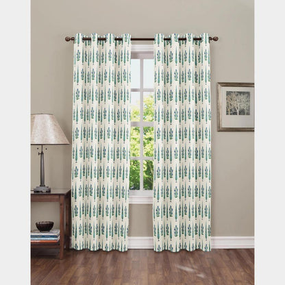 Pure Cotton Hand Block Print Curtains | South Murgan Fabric Curtains | 4'x5', 4'x7', 4'x9' Sizes (2 pcs) | Custom Curtains | The Handblock Jaipur
