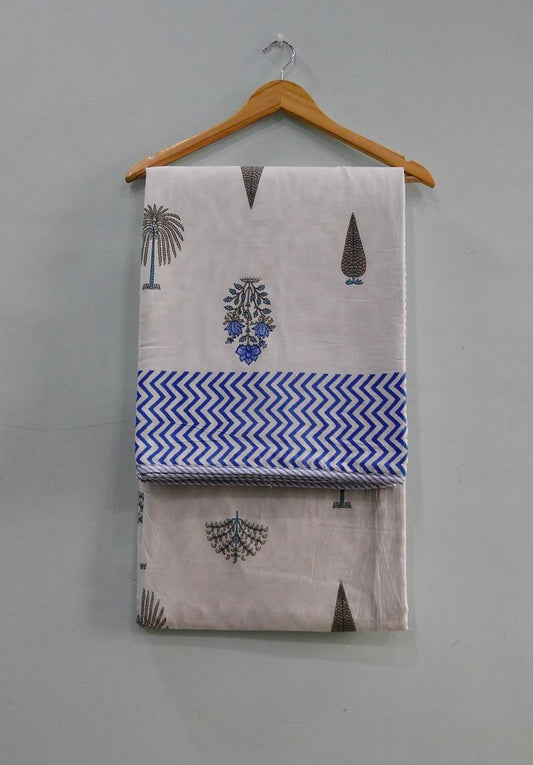 Handblock Cotton Dohar Single Bed 60x90 | 3 Layer Pure Cotton Falaline Lightweight Summer Blanket | Handmade by The Handblock Jaipur