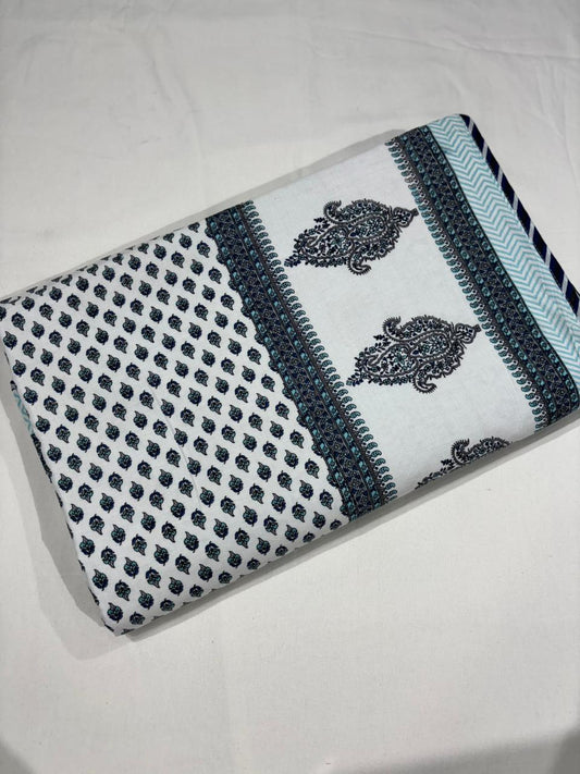 King Size Cotton Dohar 90×108 | 3 Layer Reversible Handblock Printed Double Bed Dohar | Pure Cotton Summer Quilt | Lightweight AC Dohar by The Handblock Jaipur