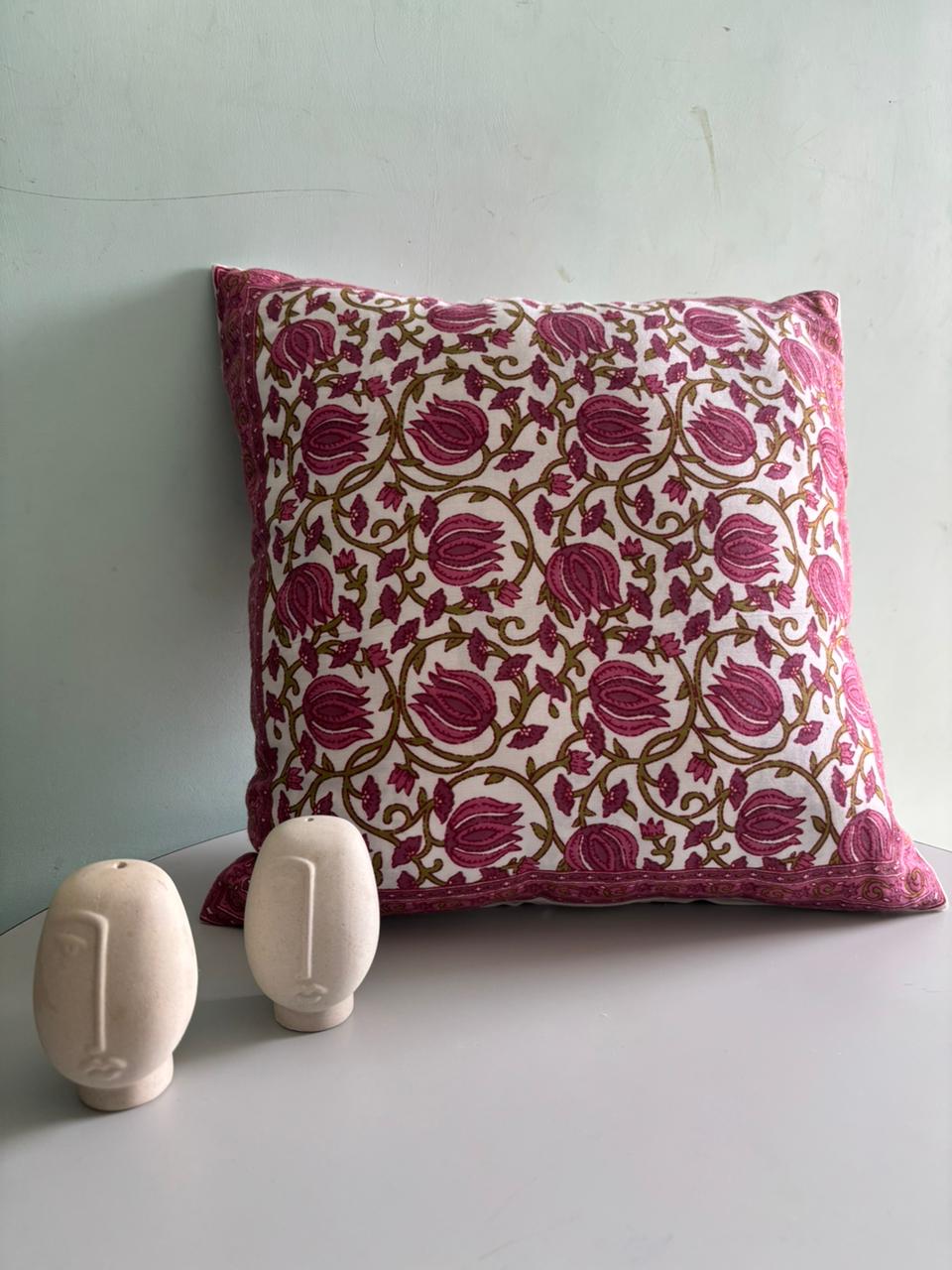 Premium South Cotton Cushion Covers Set – 16x16 Inches | Double-Sided Printed | Set of 5 Decorative Cushions