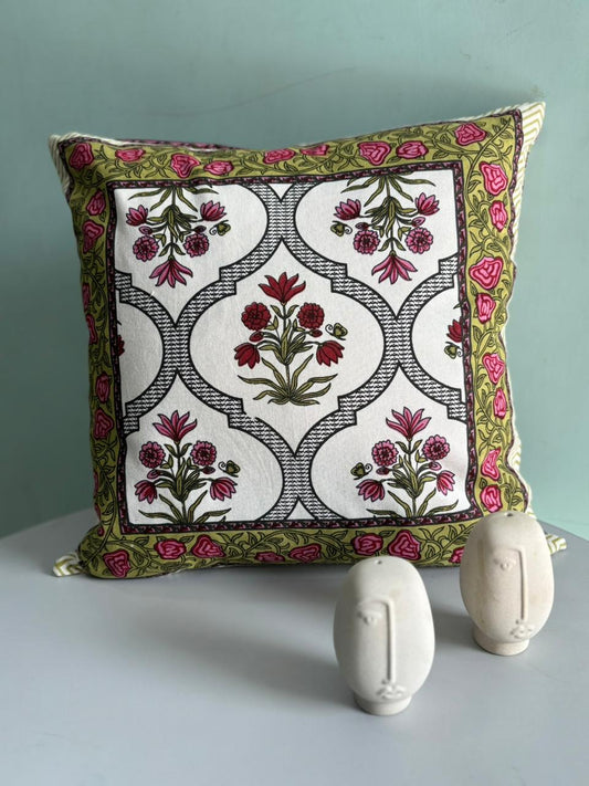 Premium South Cotton Cushion Covers Set – 16x16 Inches | Double-Sided Printed | Set of 5 Decorative Cushions
