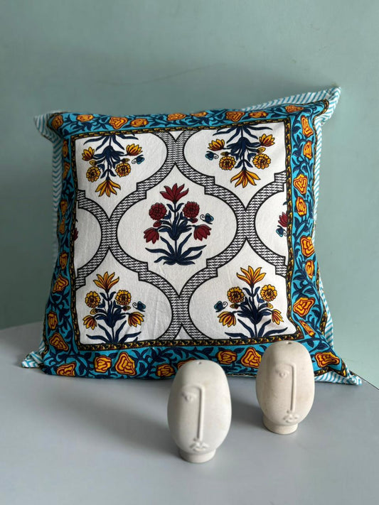Premium South Cotton Cushion Covers Set – 16x16 Inches | Double-Sided Printed | Set of 5 Decorative Cushions
