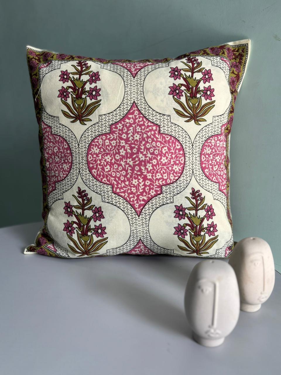 Premium South Cotton Cushion Covers Set – 16x16 Inches | Double-Sided Printed | Set of 5 Decorative Cushions