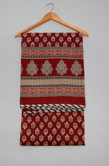 Handblock Cotton Dohar Single Bed 60x90 | 3 Layer Pure Cotton Falaline Lightweight Summer Blanket | Handmade by The Handblock Jaipur