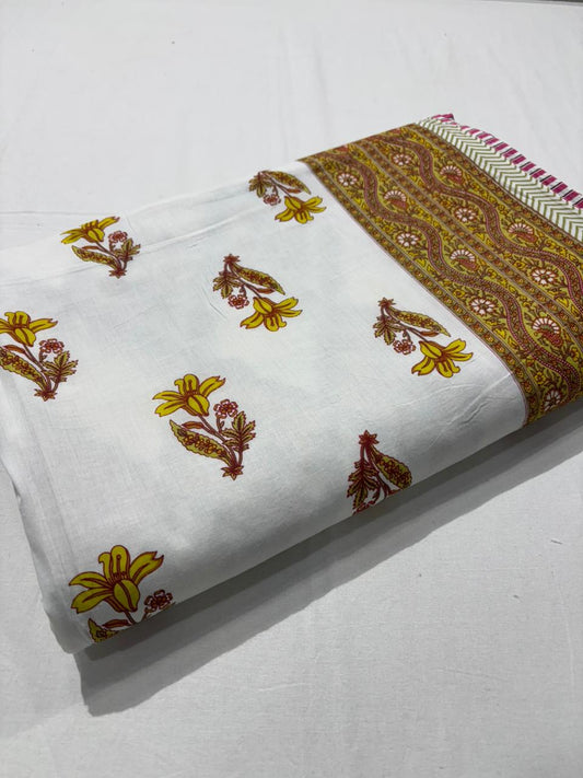King Size Cotton Dohar 90×108 | 3 Layer Reversible Handblock Printed Double Bed Dohar | Pure Cotton Summer Quilt | Lightweight AC Dohar by The Handblock Jaipur